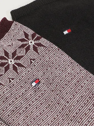 TOMMY HILFIGER | Chaussettes lot de 2 bordeaux | dunkelrot